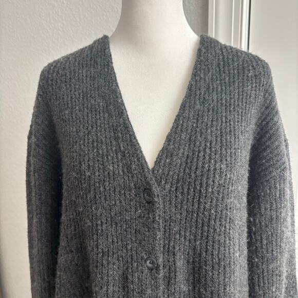 Caslon Women’s Long Line Duster Cardigan Sweater Sz L Cotton Wool Essential - Picture 3 of 15